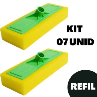 Imagem de Kit 7 Rodo Passa Cera Piso Taco Esponja Macia S/ Cabo - MOP, 07 Unidad