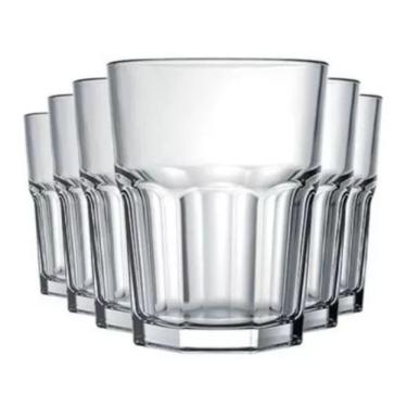 Imagem de Kit 6 Copos Bristol Long Drink 410ml Nadir Vidro Grosso Suco