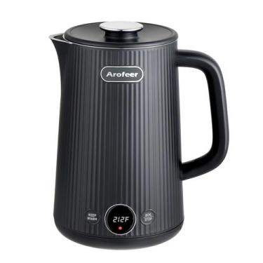 Imagem de Chaleira Elétrica Arofer 1,7L 1200W - Controle de Temperatura - Preta