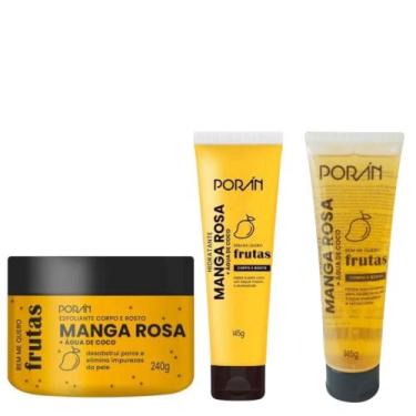 Imagem de Kit Manga Rosa Porán Com Esfoliante + Hidratante + Sabonete - poran
