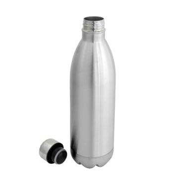 Imagem de Garrafa Térmica Aço Inox 1 Litro Água Gelada 24h Academia Viagem