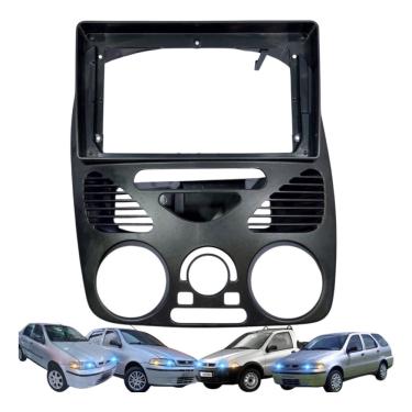 Imagem de Moldura para central multimidia MP5 9 pol 2 din fiat palio siena strada weekend 2002 A 2014 G2 com ar 89/J31