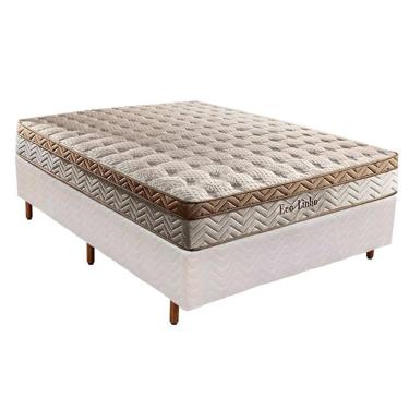 Imagem de Cama Box Casal: Colchão Molas Paropas Eco LinhoBase Courano White(138x188)