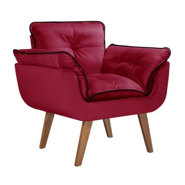 Imagem de Poltrona Opalla Vermelha e Preta