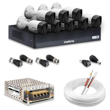 Imagem de Kit 8 Câmeras De Segurança Intelbras Hd 720p Com Dvr Mhdx 1008-c Full Hd L Completo 100% Intelbras