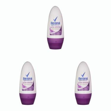 Imagem de Kit 3 Und Desodorante Rexona Roll-on Feminino Active Emotion 48h 50ml
