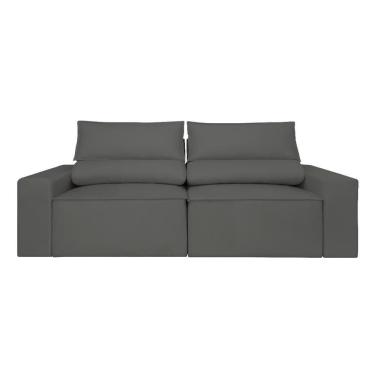 Imagem de Sofá Retrátil-reclinável 1,80m Confortável Balaqui Decor Cinza