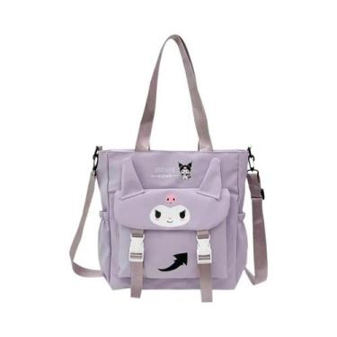 Imagem de Bolsa Tote Sanrio Kuromi de Nylon - Grande Capacidade com Bolsos, Roxo