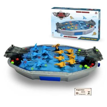 Imagem de Aero Combate Braskit Jogo Tabuleiro Batalha com 14 Avioes e 2 Lancador