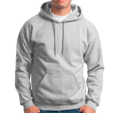 Imagem de moletom masculino preto canguru com capuz unisex - Leysa store, Cinza,