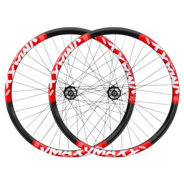 Imagem de Roda Completo Bicicleta Aro 26 Vmaxx LT para Freio a Disco com Cubo de Rosca 36F,Preto Vermelho