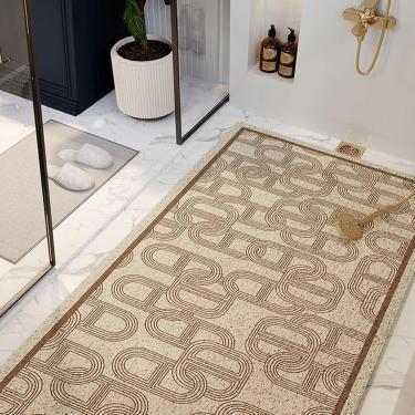 Imagem de Tapete de banho de chuveiro de bucha tapete de banheira não deslizante tapete de banheiro para chuveiro de chuveiro tapete de banheira para banheiros áreas de chuveiro molhado, e, （100x120cm