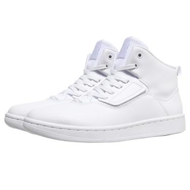 Imagem de Soulsfeng Tênis de basquete unissex de couro de cano alto confortável para caminhada e skate, Branco (rock-white), 38/39 BR