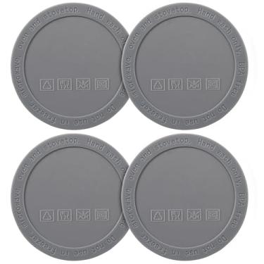 Imagem de Bluwing Protetores inferiores de silicone para garrafa YETI Rambler de 737 g, fundo de borracha antiderrapante para canecas e outras garrafas com um diâmetro inferior de 7 cm 70 mm (embalagem com 4)