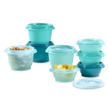 Imagem de Tupperware Coleção Heritage, Novo Conjunto De 16 Recipientes Para Armazenamento Alimentos Em Verde Vintage, Laváveis Na Máquina Lavar Louça E Sem Bpa (8 Recipientes, 8 Tampas)