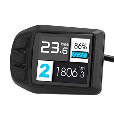 Imagem de Asixxsix Exibição do EBike, Material ABS 22,2mm Diâmetro de Montagem IP64 Medidor LCD à Prova D'água Com Porta de Carregamento, Substituição Fácil de Instalação para Scooters