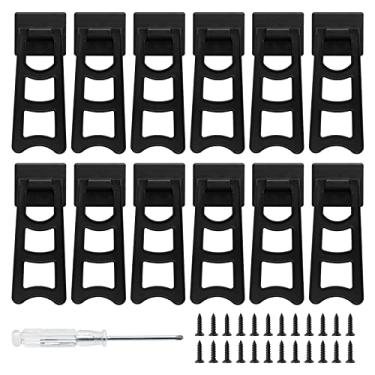 Imagem de Rierdge Cavalete De Plástico Para Moldura Fotos, Suporte Traseiro Preto 4 Polegadas, 12 Peças