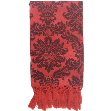 Imagem de Manta de Sofá Jacquard Vermelho com Preto 190x140 - Sua Casa Decor
