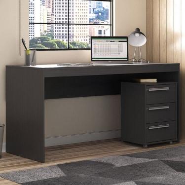 Imagem de Escritório Completo 3 Gavetas Onix Tx Cj-045 - Hecol Móveis