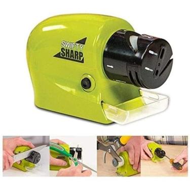 Imagem de Amolador De Faca Eletrico Tesoura Chave De Fenda Pilhas