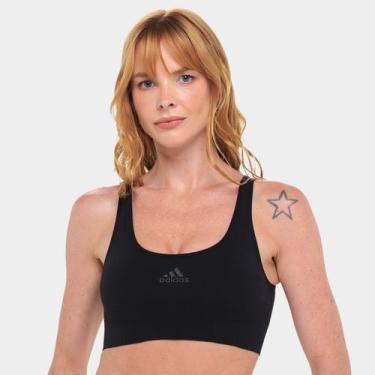 Imagem de Top Adidas Bojo Removível Feminino, Preto, G