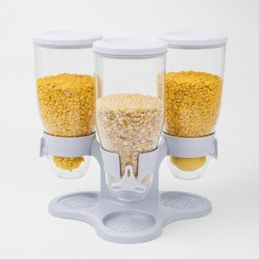 Imagem de Dispenser De Cereais Triplo Giratório Porta Mantimentos Mesa - Yeet