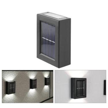 Imagem de 2x Arandela Solar Slim 2 Focos Luminaria Parede Externa Ip65 - Goldens