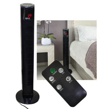 Imagem de Ventilador Torre Grande 70W Giratorio Oscila Silencioso 4 Modos 3 Velocidades 