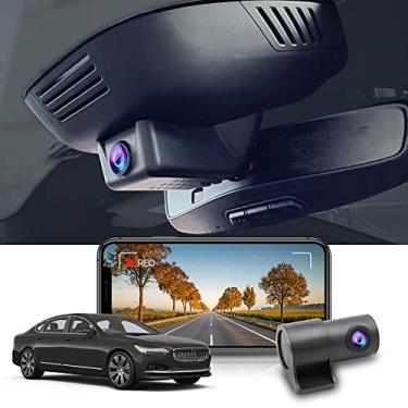 Imagem de Fitcamx Frontal 2K+Traseira 1080P Dash Cam Adequada para Volvo V90 XC60 S90 2022-2026 B5 B6 T8 (Modelo B), OEM Estilo, 2 Canais HD Vídeo, WiFi & APP, Loop Gravação, G-Sensor, Plug & Play, 64GB Cartão