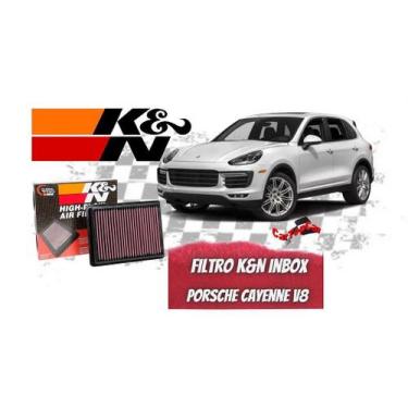 Imagem de Filtro Ar K&n Porsche Cayenne V6 V8 2002 A 2017 33-2857 (V8 requer 2 u