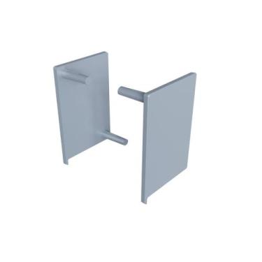 Imagem de Ponteira Lisa PE176 para Perfil Puxador Gola RM-176 (15mm) Cromo Aceti