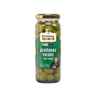 Imagem de Azeitonas Verdes Com Caroço 330g/200g - Vd. Fazenda Sedrez