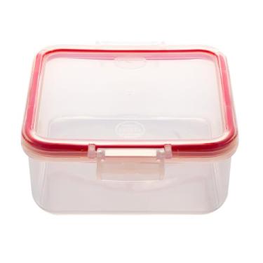 Imagem de Pote Hermético Resistente Plástico 750ml Marmita Com Tampa Porta Mantimentos Empilhável (Natural)