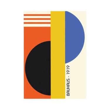 Imagem de Pôster De Parede Em Canvas Com Geometria Moderna Bauhaus E Arte Pop Mo