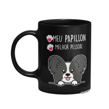 Imagem de Caneca Dog - Meu Papillon, melhor pessoa! M2 - Preta - JPS INFO