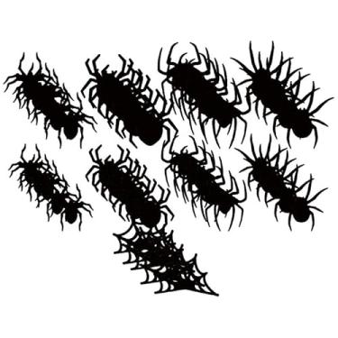 Imagem de Fenteer Adesivos de parede 3D de Halloween com decorações engraçadas e leves, decoração de parede de terror para porta de casa e sala de jantar, 45 Unidades