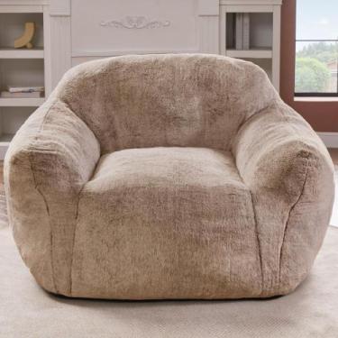 Imagem de Cadeira Bean Bag Homguava para adultos com pele sintética com enchimen