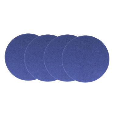 Imagem de Fenteer 4 peças de almofadas de esfregão de chão 16,5 cm para esfregões de limpeza de piso, azul