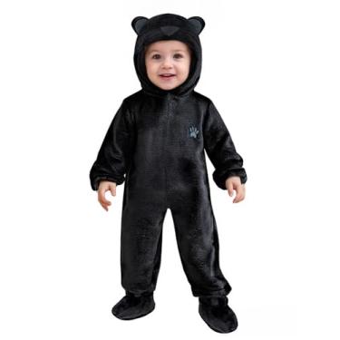 Imagem de Vestido de gato preto para bebês meninos (preto 3-6 meses)