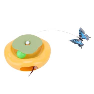 Imagem de Haofy Brinquedo de Gato de Rotação Automática Com Toca de Borboleta Elétrica de Borboleta Tancho Interativo de Brinquedos Interativos para Gatos Internos Exercícios de Entretenimento