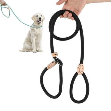Imagem de Guia Cachorros Unificada para Adestramento Passeio Pet Cães Resistente Coleira Corda 1,5/1,8 metros (Preto, 6mm*150cm)