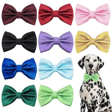 Imagem de PET SHOW 10 peças/pacote com 10 cores coleira de cachorro acessório gravata borboleta enfeite médio coleira de gato acessórios de slides a granel gravatas borboleta para festas de casamento de