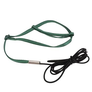 Imagem de QANYEGN Arnês de pássaro ajustável, papagaios de animais de estimação Clago de pássaros coleira, treinar elástico ajustável Papagaios de tração corda para cockatiel lovebird (Verde)