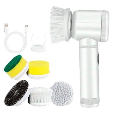 Imagem de ESCOVA MAGICA ELETRICA 5 EM 1 RECARREGAVEL XC-EM-01 X-CELL - BRANCO