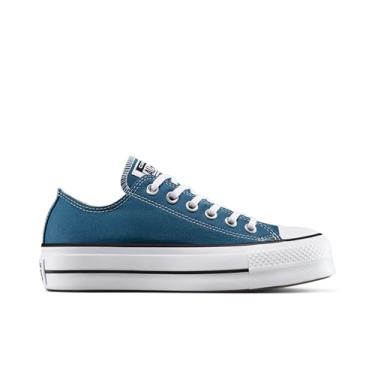 Imagem de Converse Tênis feminino Chuck Taylor All Star Lift Platform-Ox, Slacker azul/branco/preto, 40