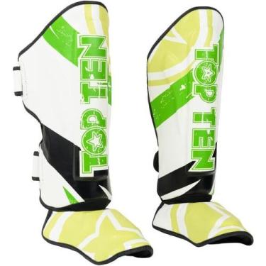 Imagem de Caneleira e protetor de pé URBAN ARTS - Top Ten, Verde, Branco, P