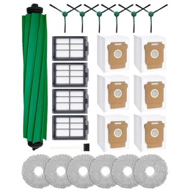 Imagem de Kit de acessórios para aspirador de pó iRobot Roomba Plus 405 Combo 405/505, peças de reposição incluem 1 escova principal, 6 sacos de pó, 6 esfregões, 4 filtros, 6 escovas laterais e 1 escova de