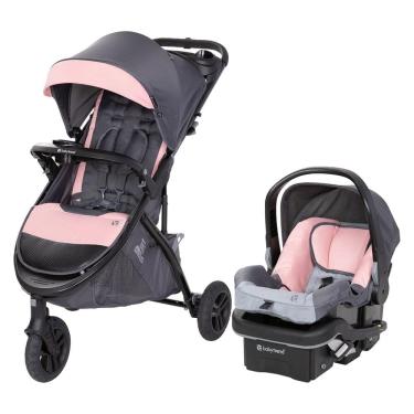 Imagem de Carrinho de Bebê Travel System de 3 Rodas com Pneus para Todo o Terreno, Porta-Copos, B...