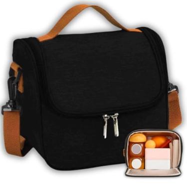 Imagem de Bolsa Térmica Lancheira Com Alça Transversal Para Marmitas e Lanches - Porta Refeições Moderno e Compacto de Trabalho Passeios e Academia Fitness