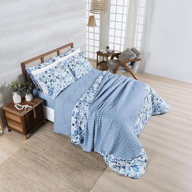 Imagem de Cobre Leito + Jogo De Cama Afeto 400 Fios Queen 07 Peças 100% Poliéster - Lolli